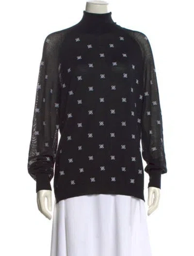 Pre-owned Fendi Wool Printed Sweatshirt In Black