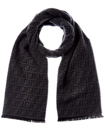 Fendi Wool Scarf In Black