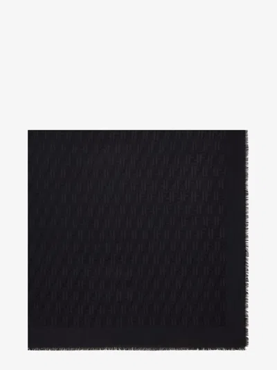 Fendi Wool Scarf In Black