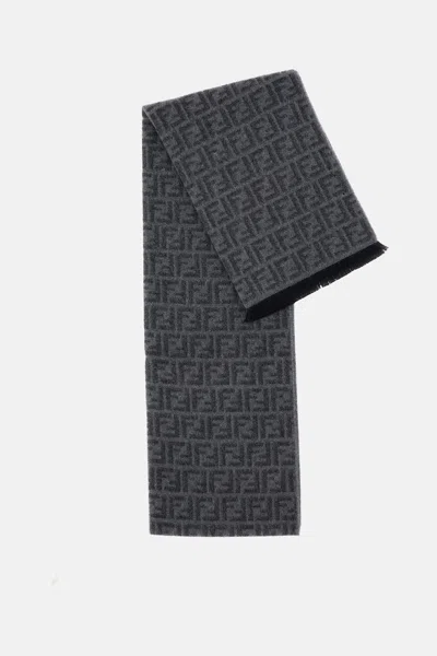 Fendi Wool Scarf In Brown
