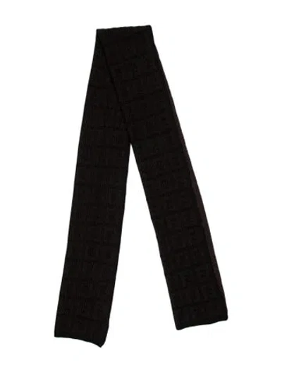 Pre-owned Fendi Wool Scarf In Brown