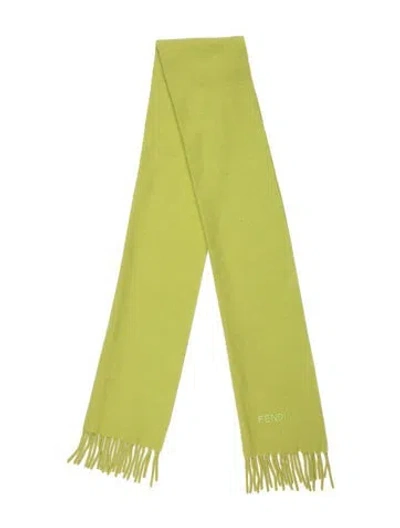 Pre-owned Fendi Wool Scarf In Green