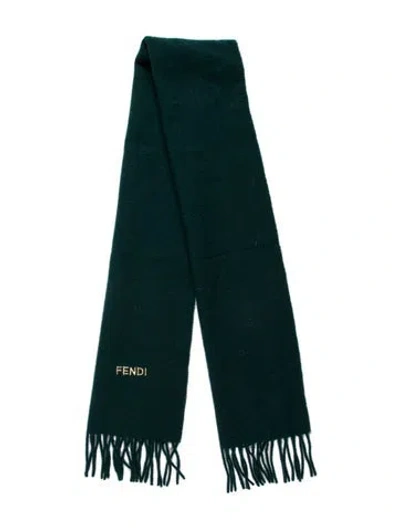 Pre-owned Fendi Wool Scarf In Green