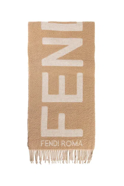 Fendi Woman Beige Scarves