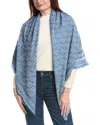 Fendi Wool Shawl In Blue