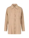 Fendi Wool Shirt Jacket In Neutral