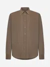 Fendi Long Sleeved Buttoned Shirt In Nutmeg