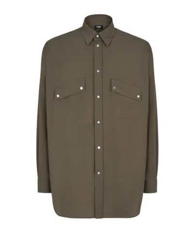 FENDI FENDI LONG SLEEVED OVERSIZED SHIRT