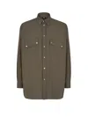 Fendi Wool Shirt With Back Yoke And Chest Pockets