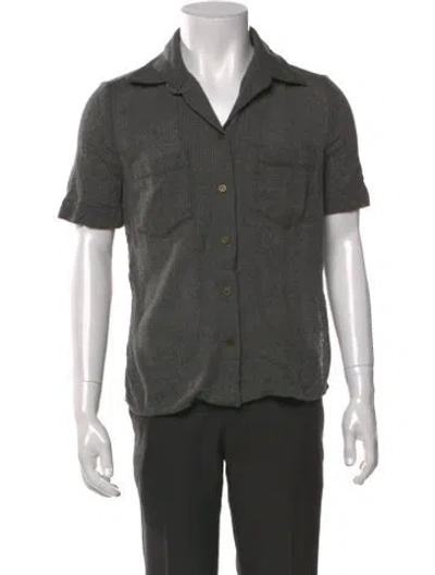 Pre-owned Fendi Wool Short Sleeve Shirt In Grey