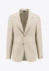 Fendi Virgin Wool Blazer With Logoed Buttons