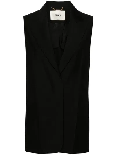 Fendi Wool Single-breasted Vest