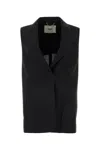 Fendi Black Tailored Vest With Sharp Lapel In Black
