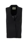Fendi Black Tailored Vest With Sharp Lapel In Black
