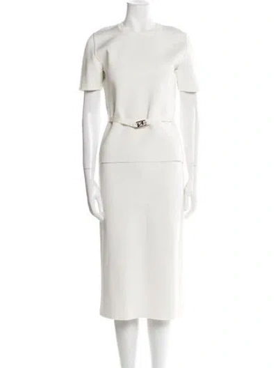 Pre-owned Fendi Wool Skirt Set In Neutral