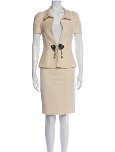 Pre-owned Fendi Wool Skirt Set In Neutral