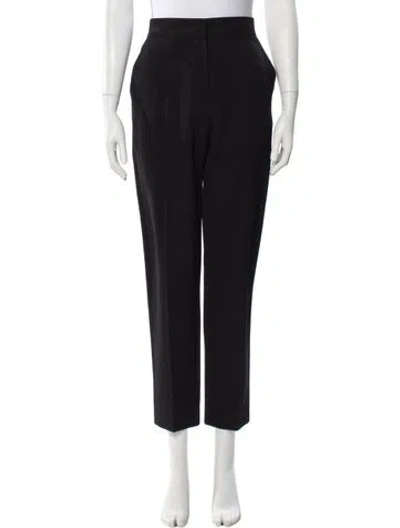 Pre-owned Fendi Wool Straight Leg Pants In Black
