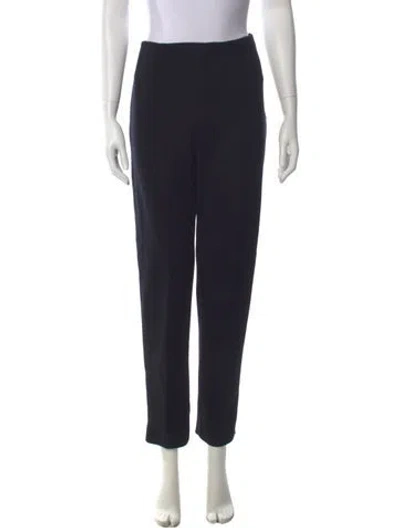 Pre-owned Fendi Wool Straight Leg Pants In Black