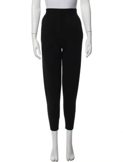 Pre-owned Fendi Wool Straight Leg Pants In Black