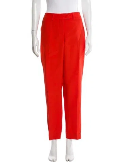 Pre-owned Fendi Wool Straight Leg Pants W/ Tags In Orange