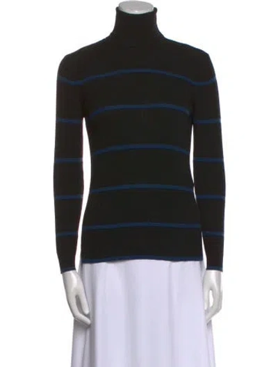 Pre-owned Fendi Wool Striped Sweater In Black