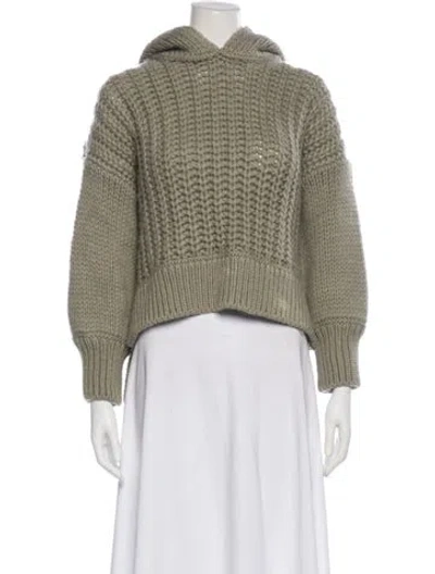 Pre-owned Fendi Wool Striped Sweater In Green