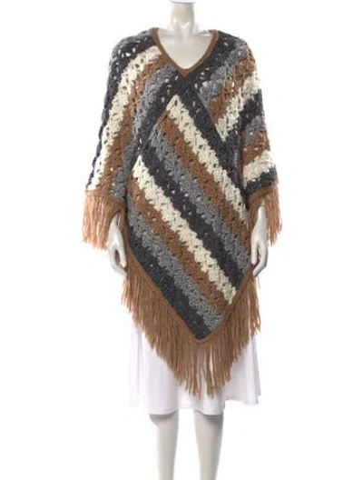 Pre-owned Fendi Wool Striped Sweater In Multicolor