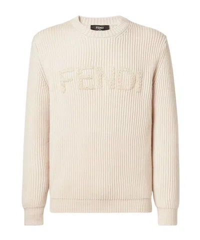Fendi Wool Sweater In Black