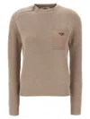 Fendi Grey Wool Sweater In Gray