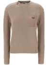 Fendi Wool Sweater Sweaters And Cardigans In Neutrals