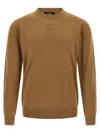 Fendi Wool Sweater Sweaters And Cardigans Beige In Brown