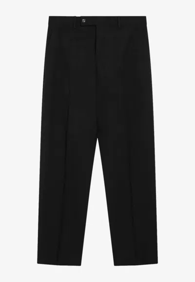 Fendi Wool Tailored Pants In Blue