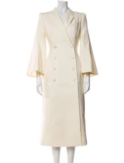 Pre-owned Fendi Wool Trench Coat In Neutral