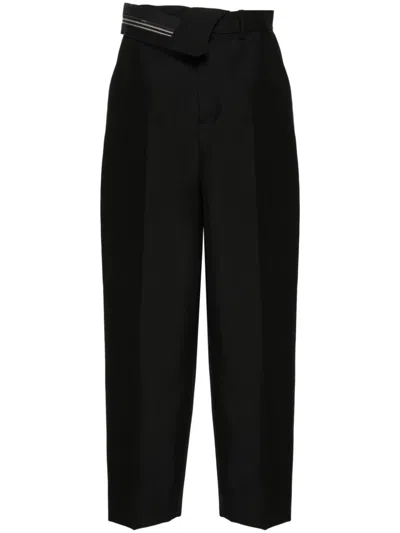 Fendi Wool Trousers In Black