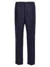 Fendi Blue Straight Pants In Wool Man In Blue