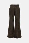 Fendi Wool Trousers In Brown