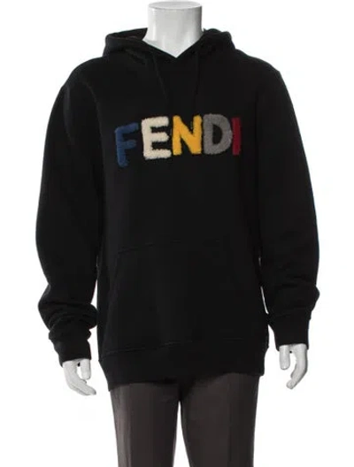Pre-owned Fendi Wool Trucker Jacket In Black