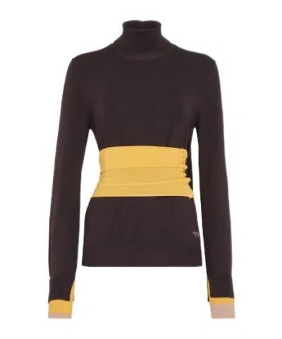 FENDI FENDI LONG SLEEVED POLO NECK JUMPER