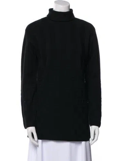 Pre-owned Fendi Wool Turtleneck Sweater In Black