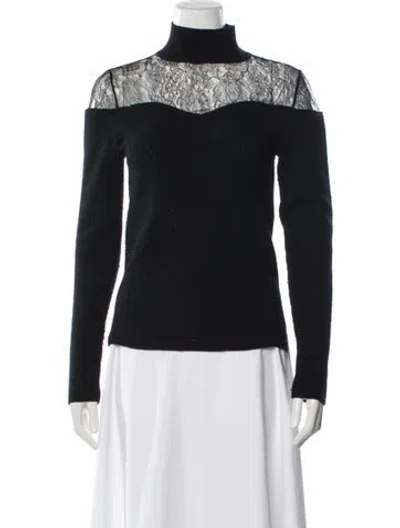 Pre-owned Fendi Wool Turtleneck Sweater In Blue