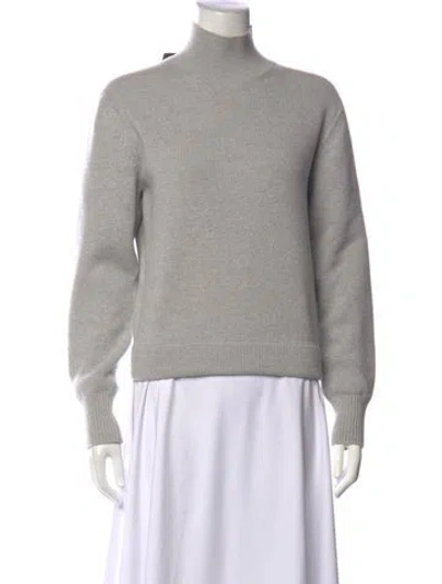 Pre-owned Fendi Wool Turtleneck Sweater In Grey