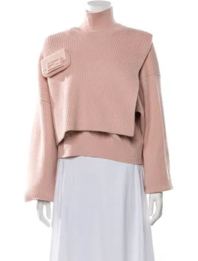 Pre-owned Fendi Wool Turtleneck Sweater In Neutrals