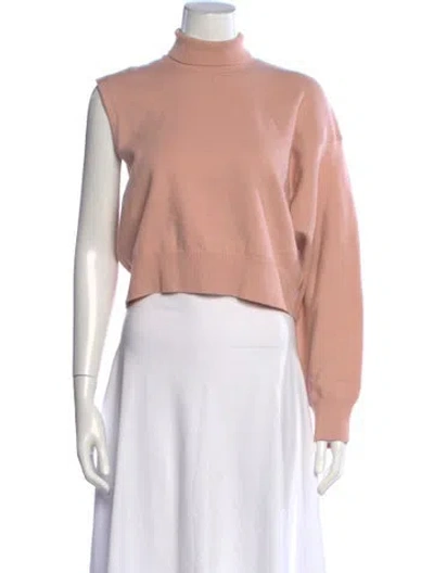 Pre-owned Fendi Wool Turtleneck Sweater In Pink
