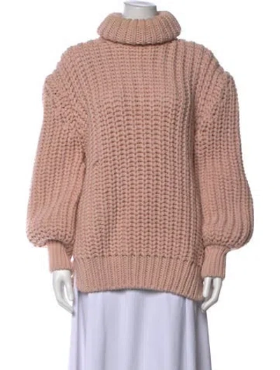 Pre-owned Fendi Wool Turtleneck Sweater In Pink