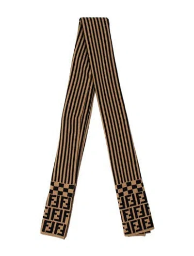 Pre-owned Fendi Wool Vintage Scarf In Brown