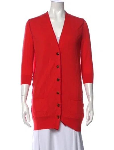 Pre-owned Fendi Wool V-neck Sweater In Pink