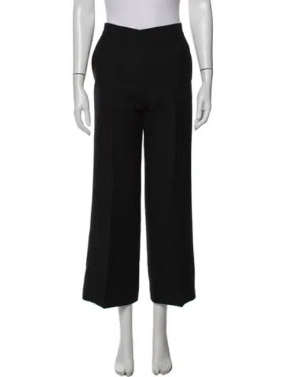 Pre-owned Fendi Wool Wide Leg Pants In Blue