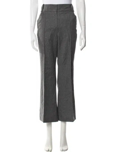 Pre-owned Fendi Wool Wide Leg Pants W/ Tags In Gray