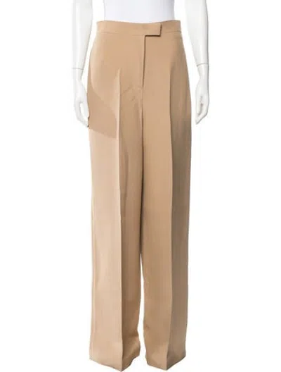 Pre-owned Fendi Wool Wide Leg Pants W/ Tags In Neutrals