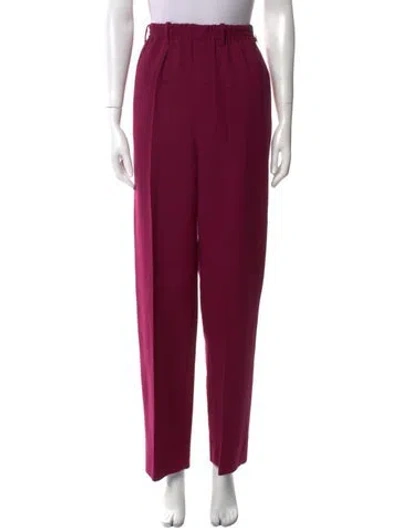 Pre-owned Fendi Wool Wide Leg Pants W/ Tags In Red